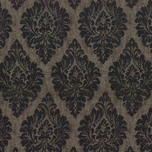 Valentino Damask Black Walnut by Kasmir Fabric