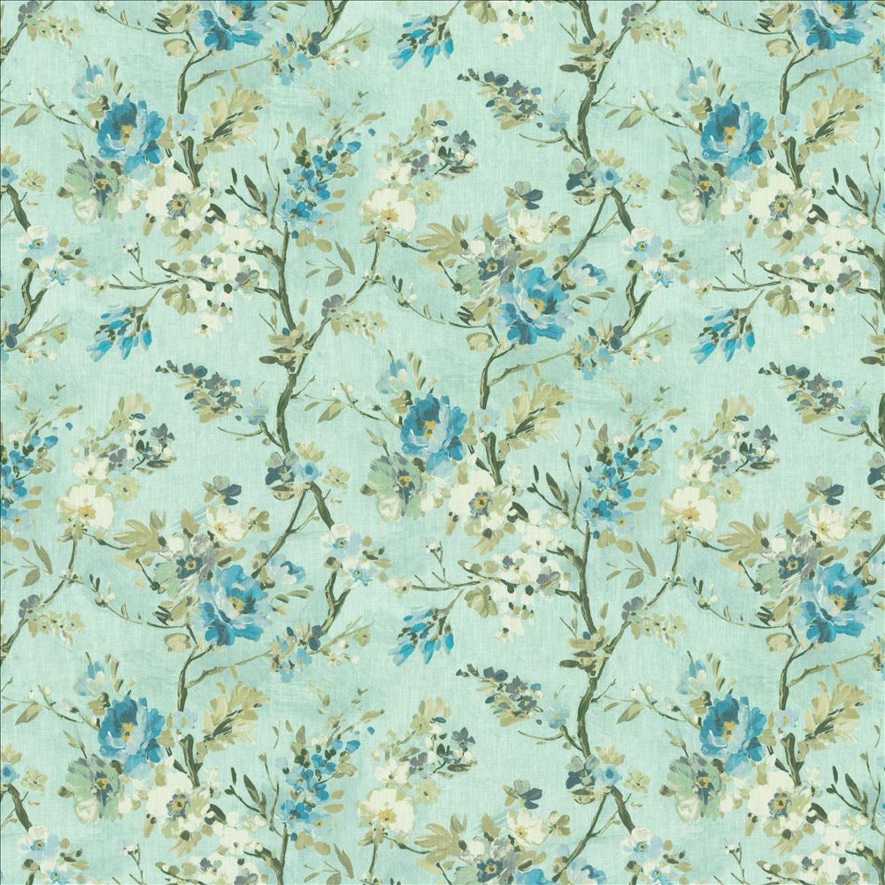 Valhalla Aqua by Kasmir Fabric 1453 100% Cotton
 SOUTH KOREA 30,000 Wyzenbeek Double Rubs Horizontal: 27 2/8 inches and Vertical: 27 inches 54 - Fabric Carolina -