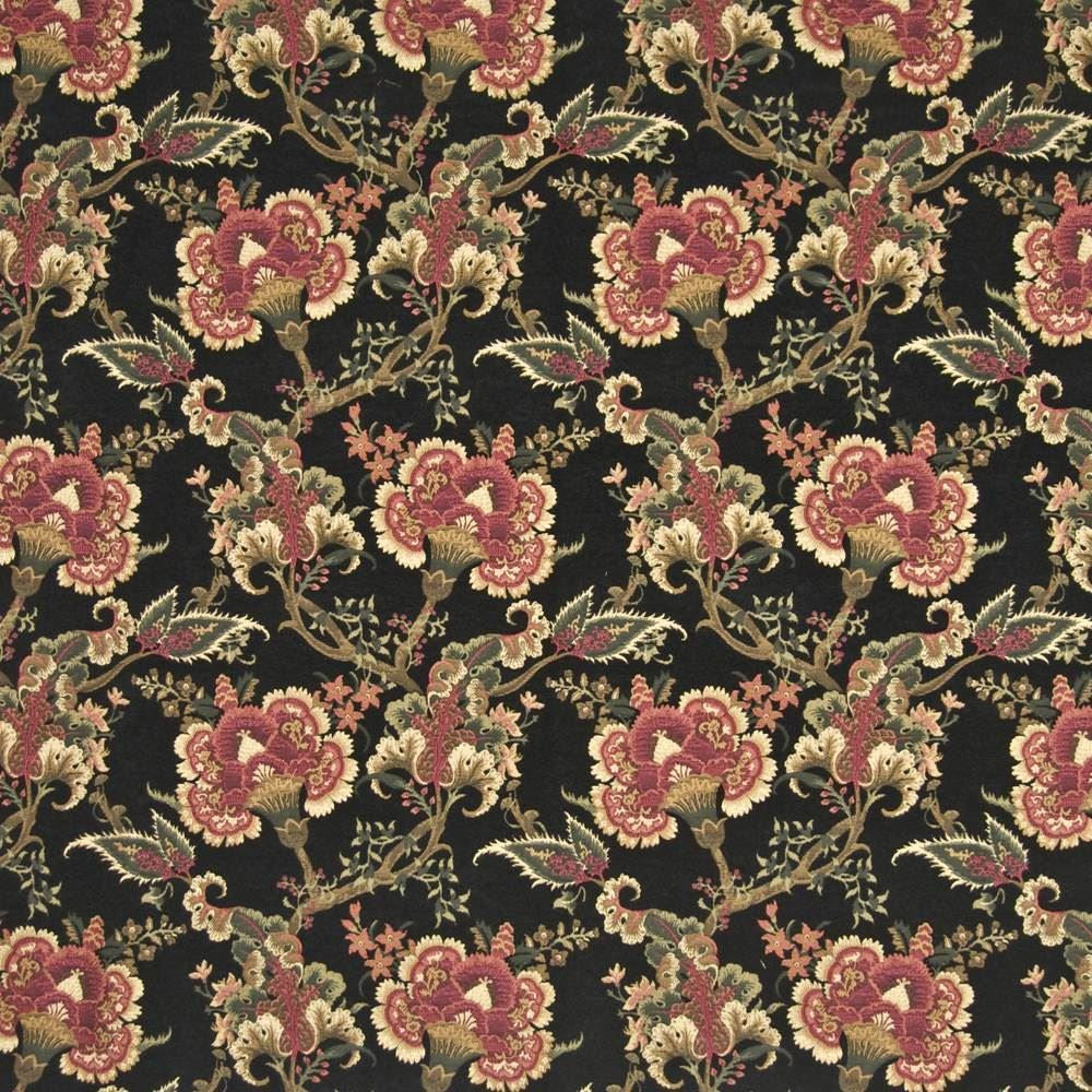 Valjean Black by Kasmir Fabric 1383 78% Rayon
22% Polyester
 CHINA </p><p>Repeat: Horizontal: 14 inches and Vertical: 17 inches 56 - Fabric Carolina -