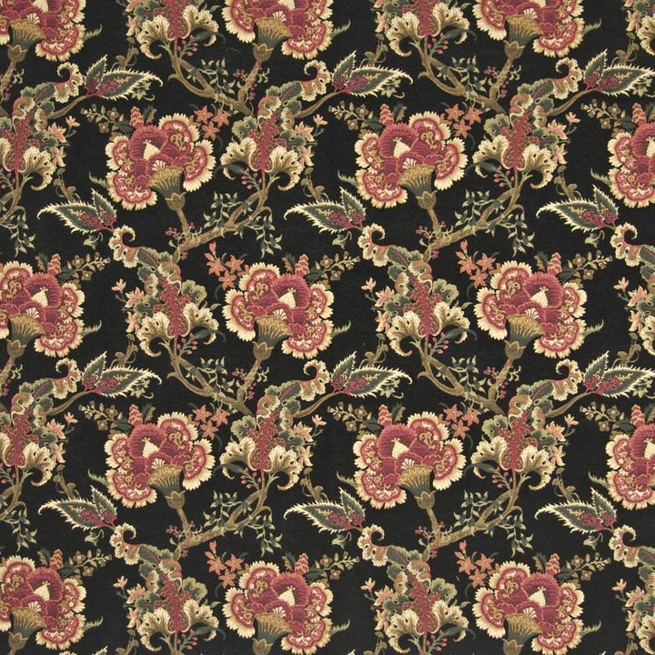 Valjean Black by Kasmir Fabric 1383 78% Rayon
22% Polyester
 CHINA </p><p>Repeat: Horizontal: 14 inches and Vertical: 17 inches 56 - Fabric Carolina -