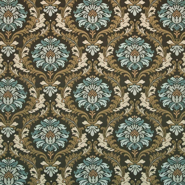 Vayas Damask Cognac by Kasmir Fabric 1398 CHINA 12,000 Wyzenbeek Double Rubs H: 14 4/8 inches, V:14 2/8 inches 54 - 56 - Fabric Carolina - Kasmir