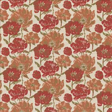 Verdier Poppy by Kasmir Fabric 1434 87% Polyester 13% Rayon CHINA 60,000 Wyzenbeek Double Rubs H: 30 inches, V: 23 inches 60 - Fabric Carolina - Kasmir