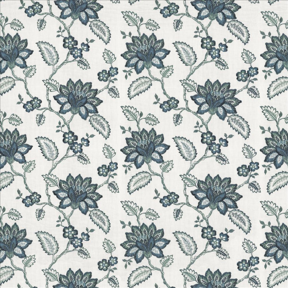 Vinita Terrace Delft by Kasmir Fabric 1463 52% Polyester
48% Cotton
 INDIA </p><p>Repeat: Horizontal: 17 2/8 inches and Vertical: 12 2/8 inches 54 - Fabric Carolina -