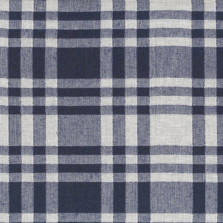 Virginia Plaid Navy by Kasmir Fabric 8004 USA 3,000 Wyzenbeek Double Rubs H: 7 inches, V:5 2/8 inches 54 - Fabric Carolina - Kasmir