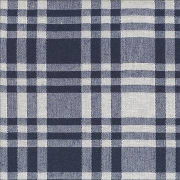 Virginia Plaid Navy by Kasmir Fabric 8004 61% Linen 39% Cotton USA 3,000 Wyzenbeek Double Rubs H: 7 inches, V: 5 2/8 inches 54 - Fabric Carolina - Kasmir