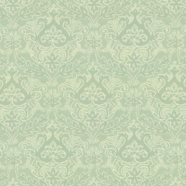 Visalia Aqua by Kasmir Fabric 5142 50% Polyester
43% Cotton
7% Linen
 INDIA </p><p>Repeat: Horizontal: 13 4/8 inches and Vertical: 20 inches 54 - Fabric Carolina -