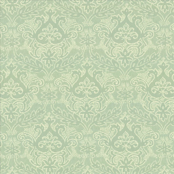 Visalia Aqua by Kasmir Fabric 5142 50% Polyester 43% Cotton 7% Linen INDIA 50,000 Wyzenbeek Double Rubs Horizontal: 13 4/8 inches and Vertical: 20 inches 54 - Fabric Carolina -