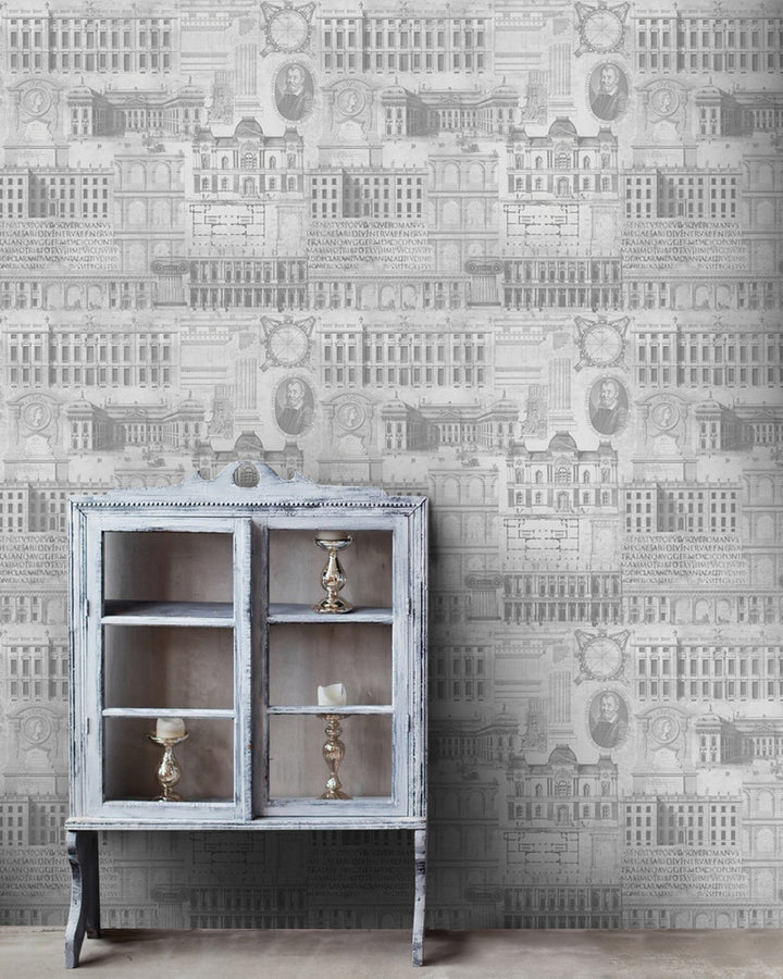 VITRUVIUS Neutral Premium Wallpaper (WP20027) by Mind The Gap | WP20027 | WALLPAPER DESIGNER COLLECTION | 3 rolls x 20.5 x 118.1 in | 0.52m / 20.5in | 3m / 118in | 4.65mp | 52cm / 20.5in | Black, Grey, White | Non-woven | Paste the wall | 3-rolls in a box | Fabric Carolina | https://www.fabriccarolina.com/