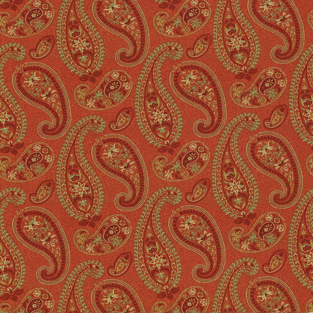 Vittorre Paisley Cardamom  by Kasmir Fabric See sample 100% Cotton
 PERU  </p><p>Repeat: Horizontal: 27 inches and Vertical: 27 inches 54  - Fabric Carolina -
