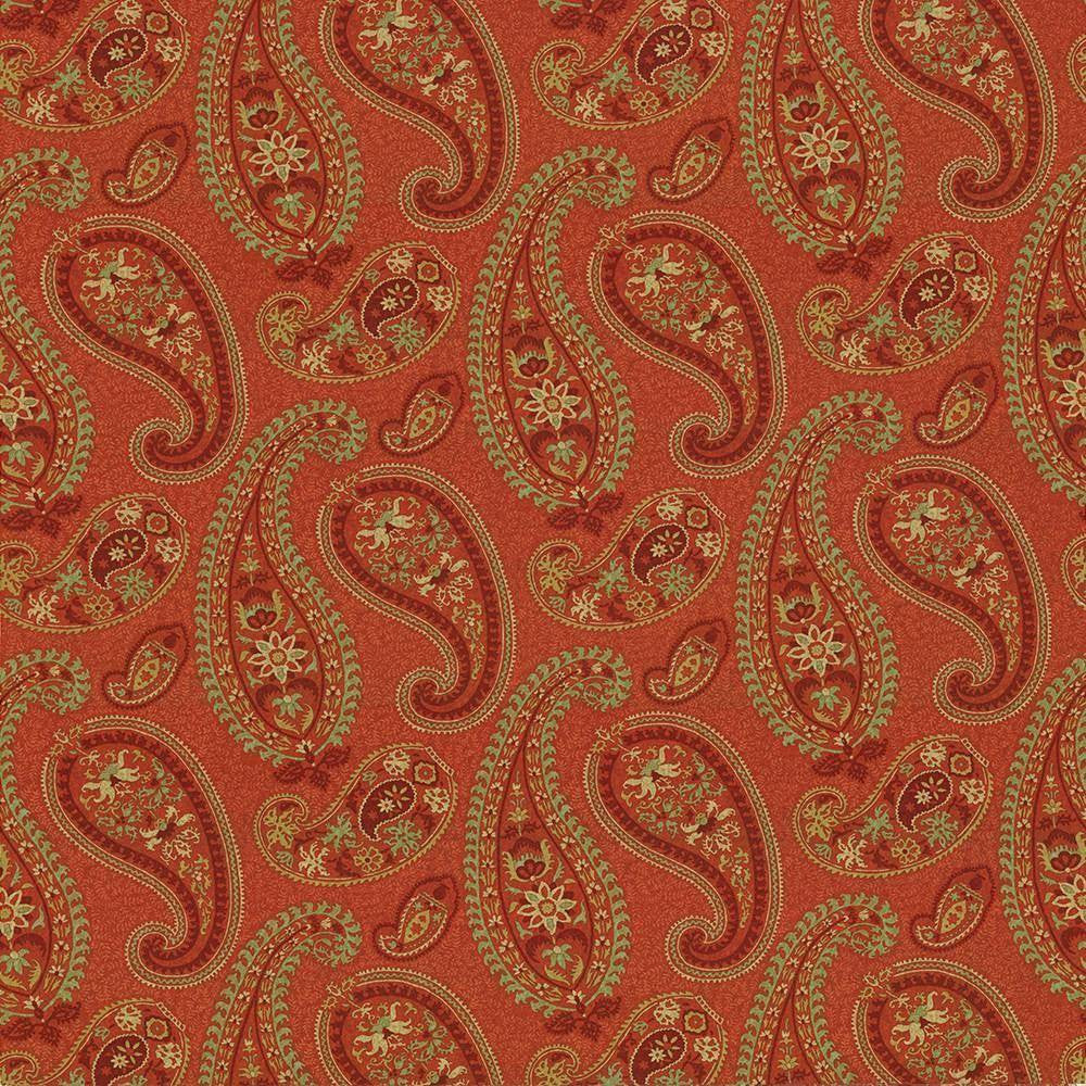 Vittorre Paisley Cardamom by Kasmir Fabric 1417 PERU H: 27 inches, V:27 inches 54 - Fabric Carolina - Kasmir