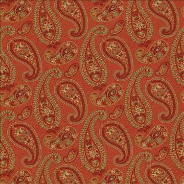 Vittorre Paisley Cardamom by Kasmir Fabric 1417 100% Cotton PERU - H: 27 inches, V: 27 inches 54 - Fabric Carolina - Kasmir
