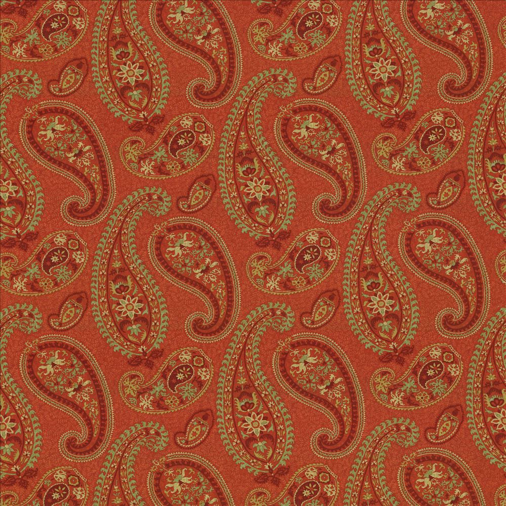 Vittorre Paisley Cardamom by Kasmir Fabric 1417 100% Cotton
 PERU </p><p>Repeat: Horizontal: 27 inches and Vertical: 27 inches 54 - Fabric Carolina -