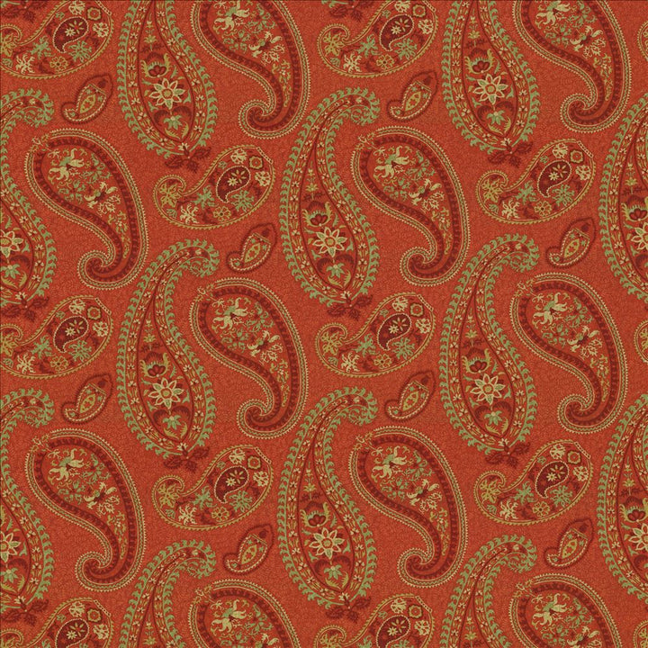 Vittorre Paisley Cardamom by Kasmir Fabric 1417 100% Cotton
 PERU </p><p>Repeat: Horizontal: 27 inches and Vertical: 27 inches 54 - Fabric Carolina -