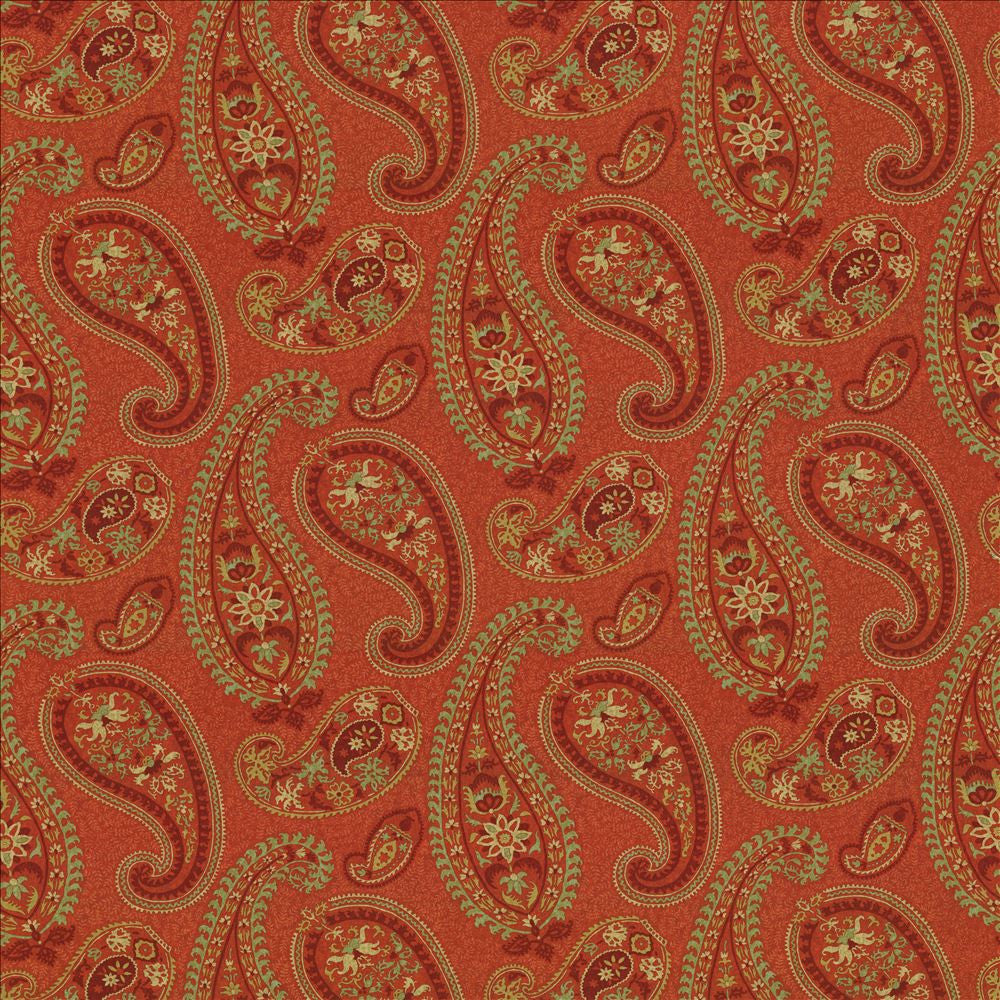 Vittorre Paisley Cardamom by Kasmir Fabric 1417 100% Cotton
 PERU </p><p>Repeat: Horizontal: 27 inches and Vertical: 27 inches 54 - Fabric Carolina -
