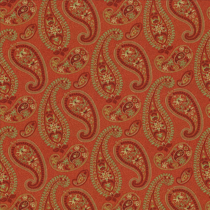 Vittorre Paisley Cardamom by Kasmir Fabric 1417 100% Cotton
 PERU </p><p>Repeat: Horizontal: 27 inches and Vertical: 27 inches 54 - Fabric Carolina -