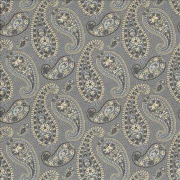 Vittorre Paisley Moonstone by Kasmir Fabric 1419 100% Cotton PERU - H: 27 inches, V: 27 inches 54 - Fabric Carolina - Kasmir