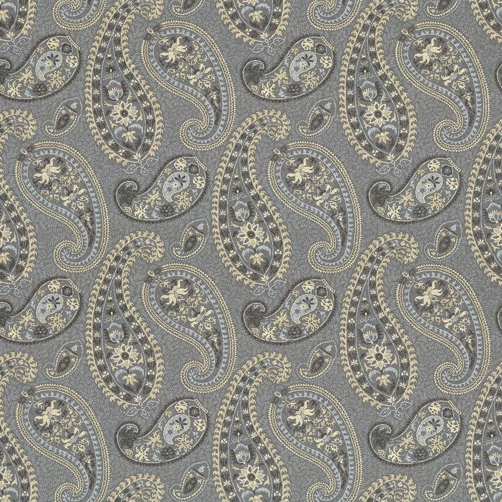 Vittorre Paisley Moonstone  by Kasmir Fabric See sample 100% Cotton
 PERU  </p><p>Repeat: Horizontal: 27 inches and Vertical: 27 inches 54  - Fabric Carolina -