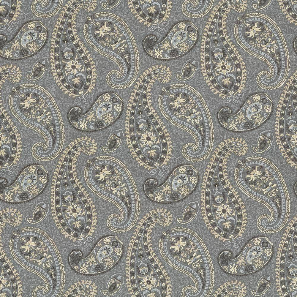 Vittorre Paisley Moonstone by Kasmir Fabric 1419 PERU H: 27 inches, V:27 inches 54 - Fabric Carolina - Kasmir