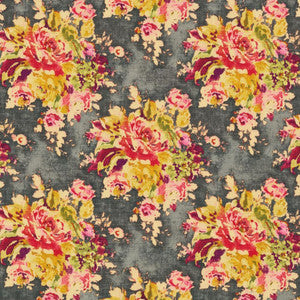 Vogue Bouquet Charcoal by Kasmir Fabric