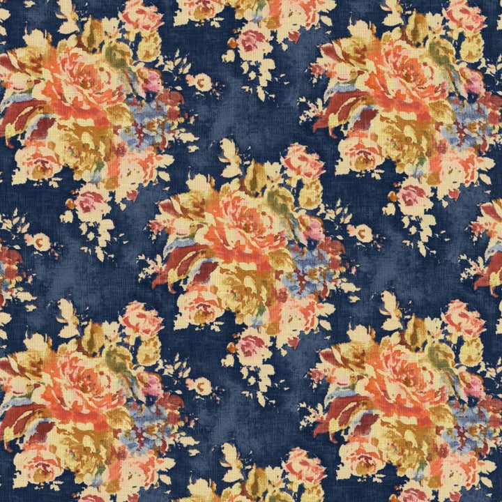 Vogue Bouquet Sapphire by Kasmir Fabric 5136 75% Cotton
25% Linen
 PAKISTAN </p><p>Repeat: Horizontal: 27 inches and Vertical: 25 inches 54 - Fabric Carolina -