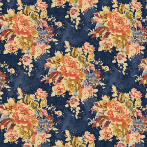 Vogue Bouquet Sapphire by Kasmir Fabric
