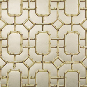 Bambu Fret Pewter by Kravet Couture Wallcovering