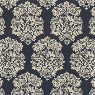 Wahine Io Sapphire by Kasmir Fabric 1413 100% Acrylic USA 12,000 Wyzenbeek Double Rubs H: 13 4/8 inches, V: 27 1/8 inches 54 - Fabric Carolina - Kasmir
