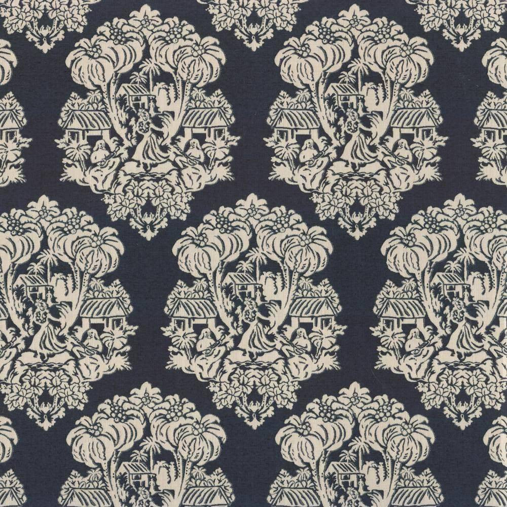 Wahine Io Sapphire by Kasmir Fabric 1413 USA 12,000 Wyzenbeek Double Rubs H: 13 4/8 inches, V:27 1/8 inches 54 - Fabric Carolina - Kasmir