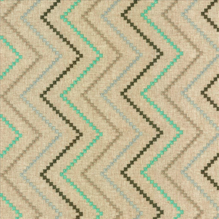 Wanderer Jewel  by Kasmir Fabric See sample 70% Polyester
30% Cotton
 INDIA Not Tested </p><p>Repeat: Horizontal: 6 4/8 inches and Vertical: 6 2/8 inches 52  - Fabric Carolina -
