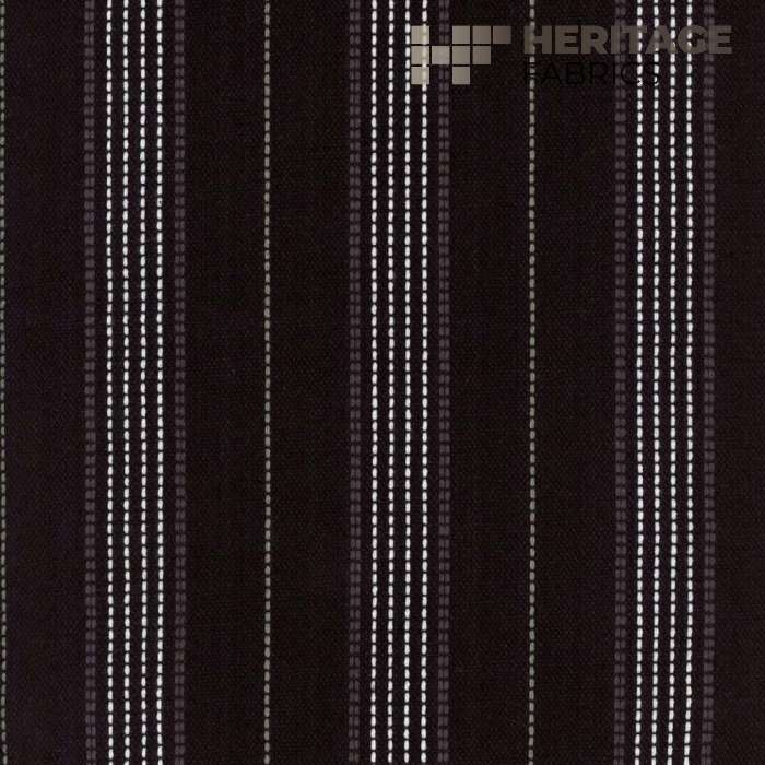 Warren Black by Heritage Fabric - 100% Cotton India 9,000 Horizontal: 3" and Vertical: N/A 54" - Fabric Carolina -