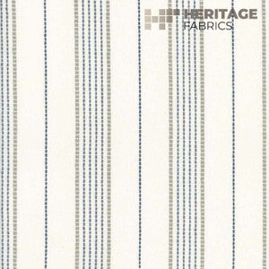 Warren White Navy by Roth & Tompkins Fabric