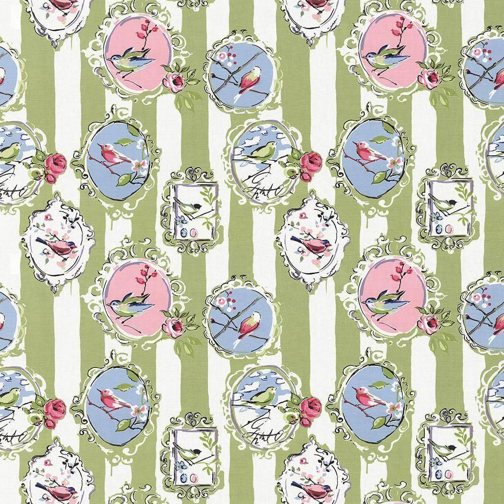 Watch The Birdie Kiwi by Kasmir Fabric 5065 CHINA 30,000 Wyzenbeek Double Rubs H: 27 4/8 inches, V:27 inches 55 - Fabric Carolina - Kasmir