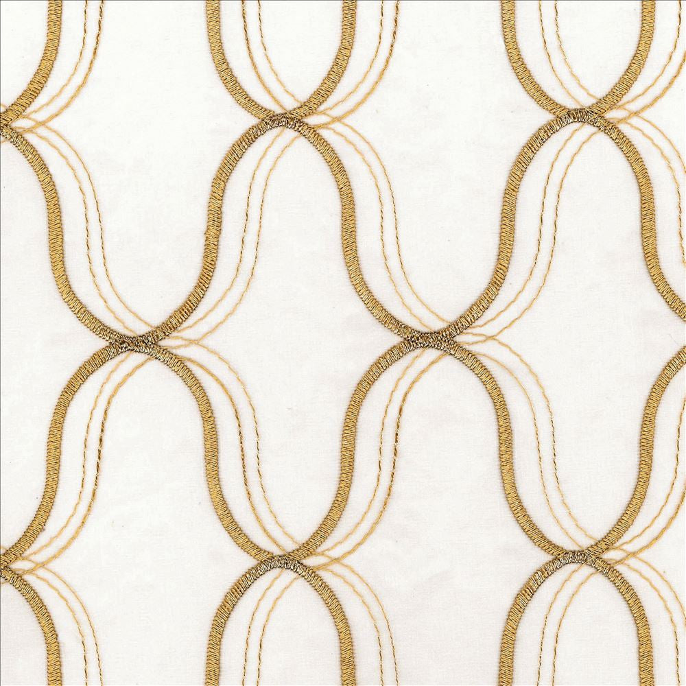 Wavefront Gold by Kasmir Fabric 5077 100% Polyester
Embroidery
100% Polyester
 TURKEY Not Tested Horizontal: 4 3/8 inches and Vertical: 6 3/8 inches 58 - Fabric Carolina -
