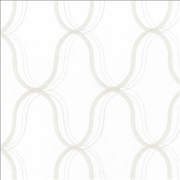 Wavefront White by Kasmir Fabric 5077 100% Polyester Embroidery Contents 100% Polyester TURKEY Not Tested H: 4 3/8 inches, V: 6 3/8 inches 58 - 59 - Fabric Carolina - Kasmir