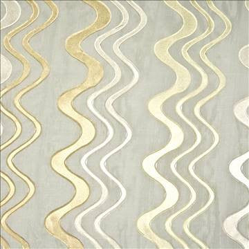 Wavelength Goldust by Kasmir Fabric 1374 100% Polyester CHINA Not Tested H: 33 inches, V: 7 4/8 inches 110 - Fabric Carolina - Kasmir