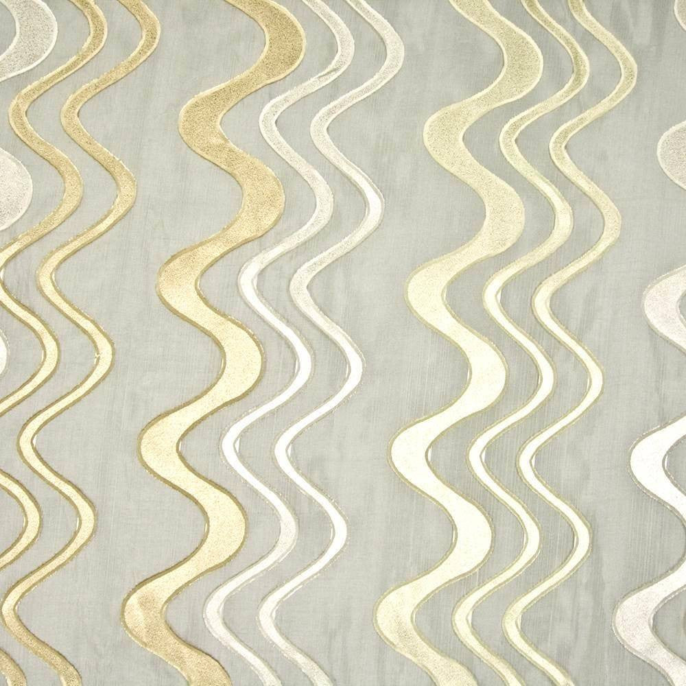 Wavelength Goldust by Kasmir Fabric 1374 CHINA Not Tested H: 33 inches, V:7 4/8 inches 110 - Fabric Carolina - Kasmir