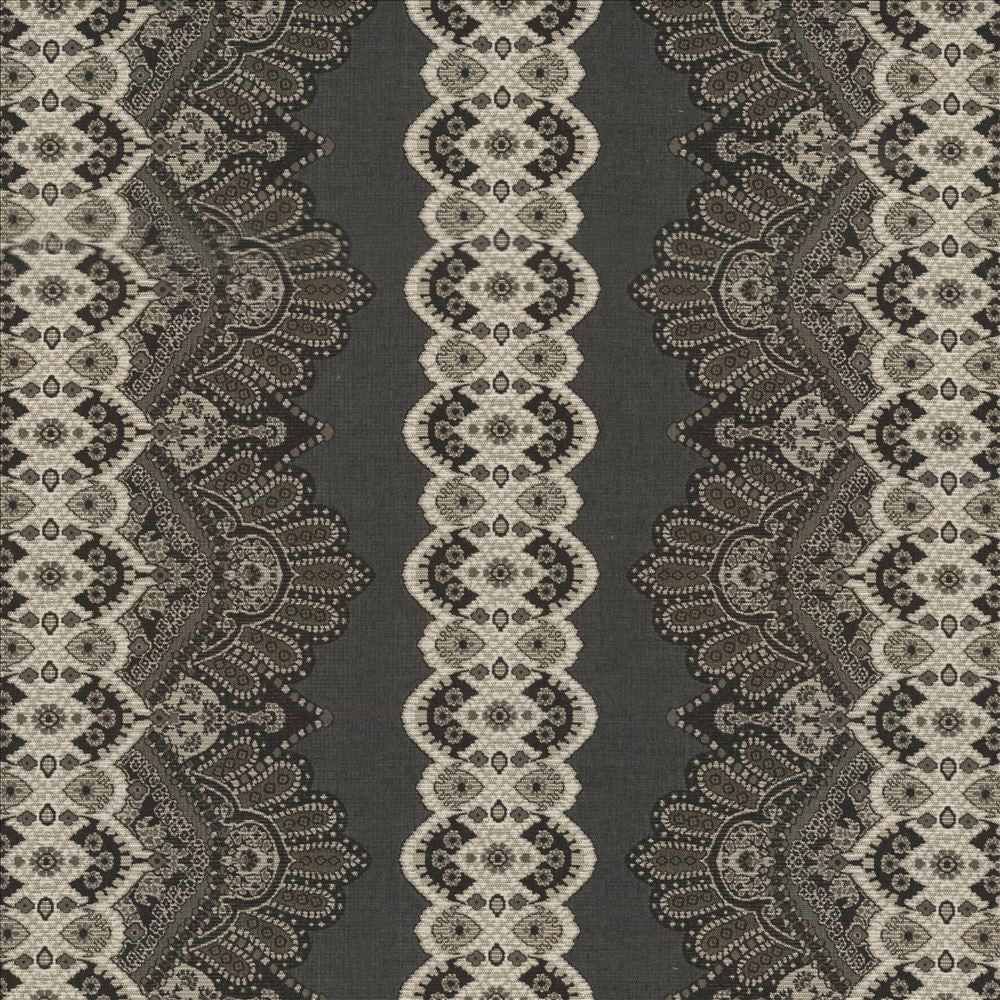 Wazwan Io Pewter  by Kasmir Fabric See sample 100% Acrylic
 USA 12,000 Wyzenbeek Double Rubs </p><p>Repeat: Horizontal: 28 6/8 inches and Vertical: 9 inches 54  - Fabric Carolina -