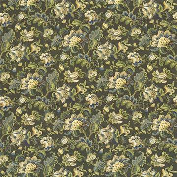 Wessex Garden Smoke by Kasmir Fabric 1420 100% Cotton CHINA 15,000 Wyzenbeek Double Rubs H: 27 inches, V: 27 inches 54 - 55 - Fabric Carolina - Kasmir