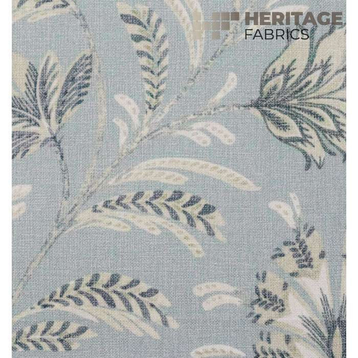 West Indies Aegean by Heritage Fabric - 72% Polyester 28% Cotton India 51,000 Horizontal: 18" and Vertical: 18" 54" - Fabric Carolina -