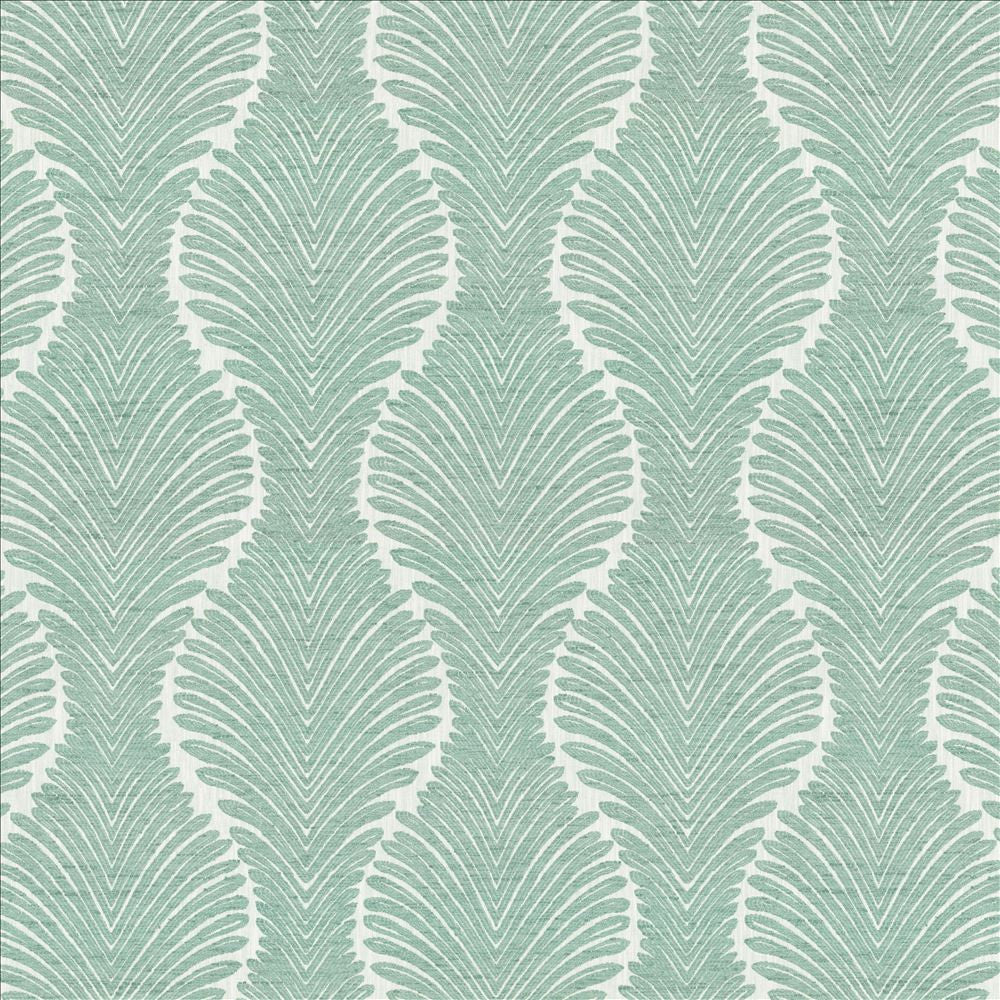 West Palm Mist by Kasmir Fabric 5114 59% Polyester
41% Cotton
 INDIA 26,000 Martindale Cycles </p><p>Repeat: Horizontal: 13 4/8 inches and Vertical: 17 inches 53 - Fabric Carolina -