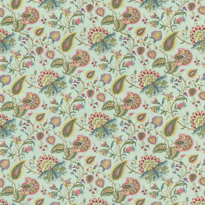 Westbend Floral Seagreen by Kasmir Fabric 1420 CHINA 12,000 Wyzenbeek Double Rubs H: 27 inches, V:25 2/8 inches 54 - 55 - Fabric Carolina - Kasmir