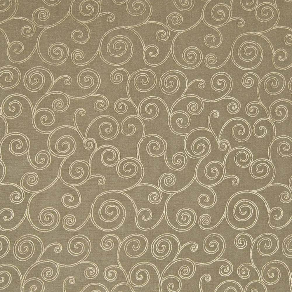 Whimsical Scroll Almond by Kasmir Fabric 1374 CHINA Not Tested H: 13 6/8 inches, V:11 6/8 inches 54 - Fabric Carolina - Kasmir