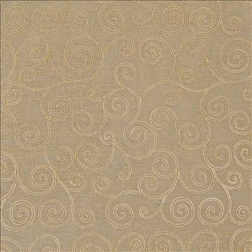 Whimsical Scroll Wheat by Kasmir Fabric 1374 100% Polyester CHINA Not Tested H: 13 6/8 inches, V: 11 6/8 inches 54 - Fabric Carolina - Kasmir