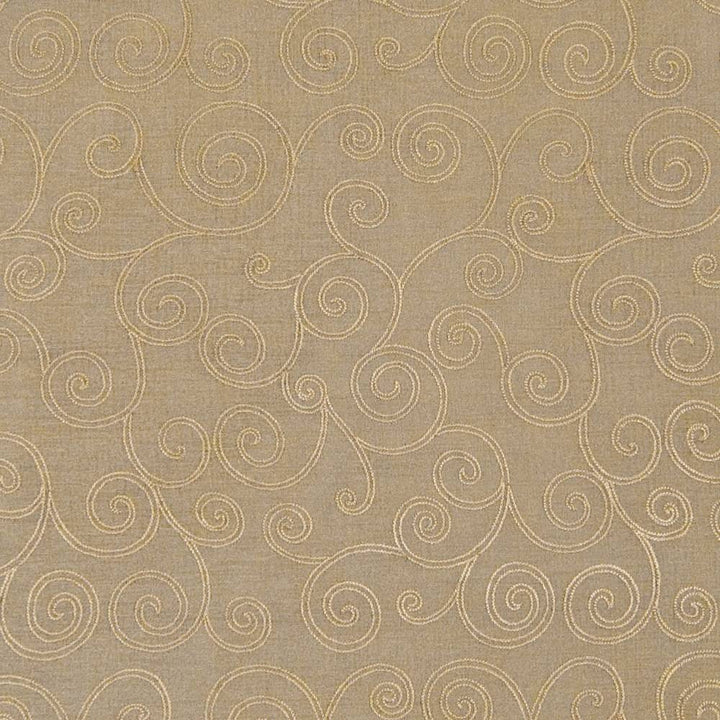 Whimsical Scroll Wheat by Kasmir Fabric 1374 CHINA Not Tested H: 13 6/8 inches, V:11 6/8 inches 54 - Fabric Carolina - Kasmir