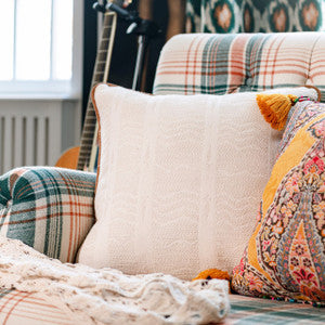 WHITE LAKE Jacquard Cushion (LC40167) by Mind The Gap