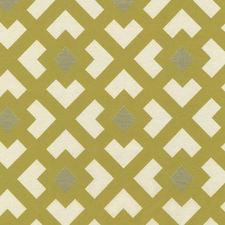 Whittier Trellis Celery by Kasmir Fabric 1403 CHINA 12,000 Wyzenbeek Double Rubs H: 4 6/8 inches, V:4 7/8 inches 54 - 56 - Fabric Carolina - Kasmir