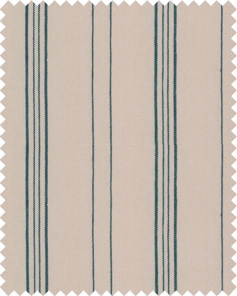 WICHITA STRIPES Heavy Linen (FB00085) by Mind The Gap | FB00085 | WOODSTOCK '69 LIFESTYLE COLLECTION | Blue, Taupe | Fabric Carolina | https://www.fabriccarolina.com/