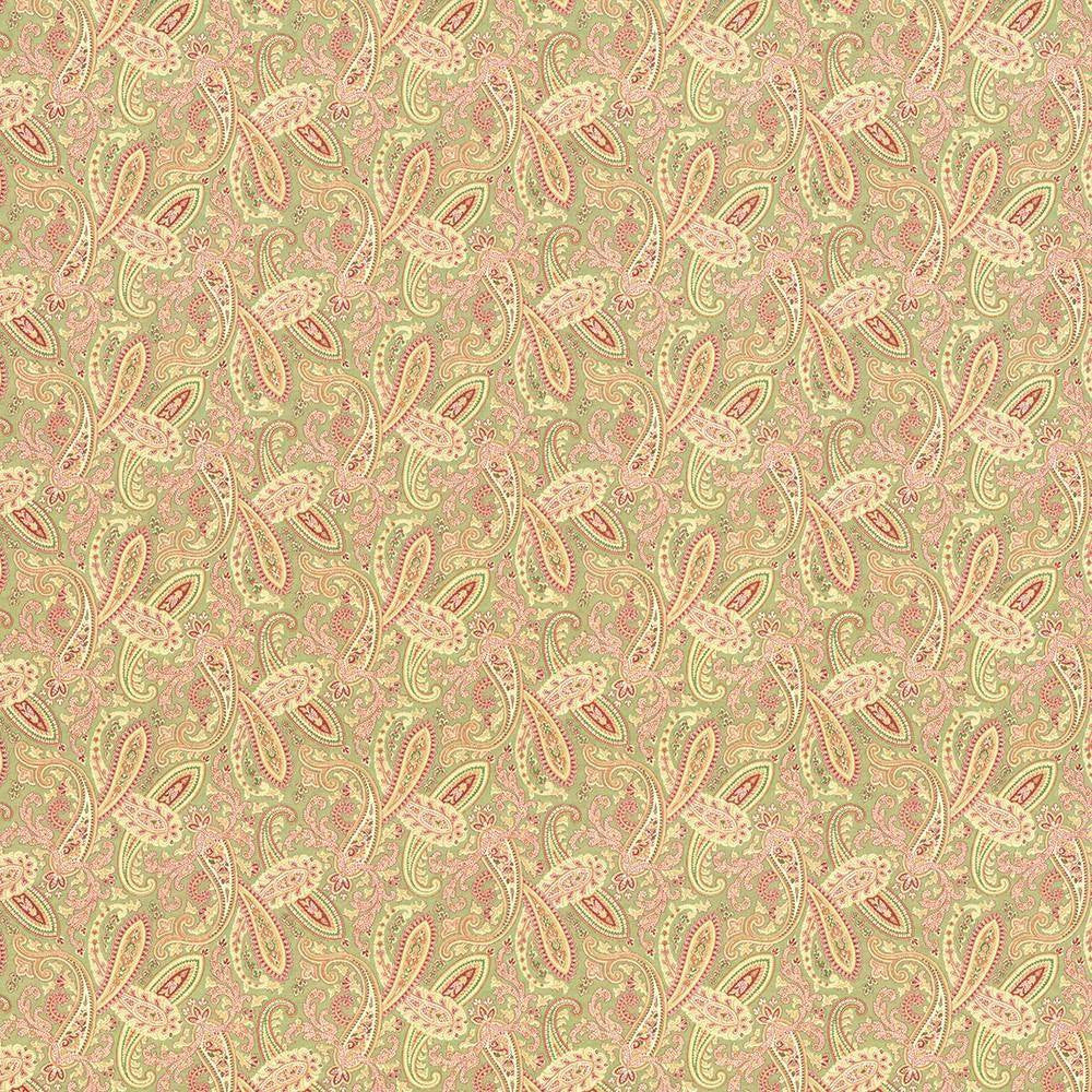 Willow Paisley Nectar by Kasmir Fabric 5082 USA 30,000 Wyzenbeek Double Rubs H: 9 inches, V:6 3/8 inches 54 - Fabric Carolina - Kasmir