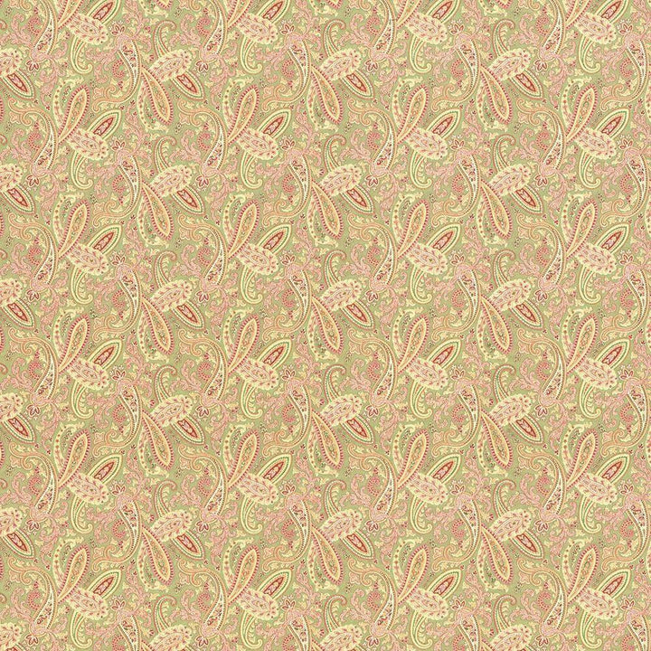 Willow Paisley Nectar by Kasmir Fabric 5082 USA 30,000 Wyzenbeek Double Rubs H: 9 inches, V:6 3/8 inches 54 - Fabric Carolina - Kasmir