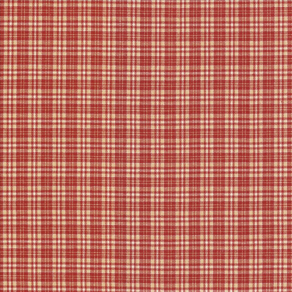 Willow Plaid Crimson Red by Kasmir Fabric 5080 100% Cotton
 INDIA 30,000 Wyzenbeek Double Rubs Horizontal: 7/8 inches and Vertical: 7/8 inches 55 - Fabric Carolina -